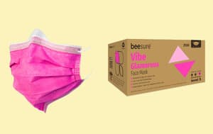 BeeSure Vibe Procedure Face Mask ASTM Level 3, Glamorous Pink, 50/Box, BE2530 thumbnail 21