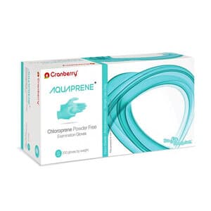 Cranberry AquaPrene Chloroprene Exam Gloves, Powder-Free, Non-Sterile, Small, Aqua Blue, 200/Box, CR3026 thumbnail 8