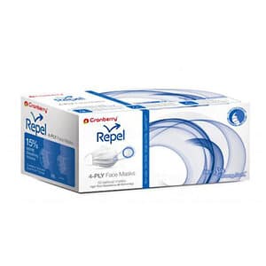 Cranberry Repel 4-Ply Earloop Procedure Face Mask, ASTM Level 3, Pearl Silver, 50/Box, R2960SI thumbnail 23