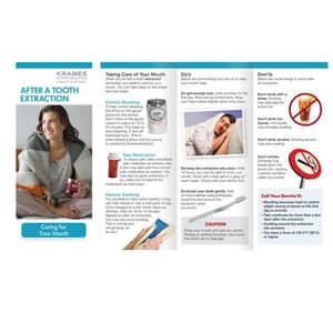 After a Tooth Extraction Patient Education Brochure, Pack of 50 (PK50) - BROCHURE PK50 AFTER A TOOTH EXTRACTION - Image 1