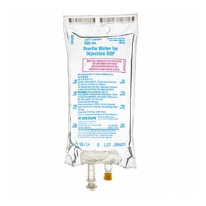 Excel IV Bag Sterile Water for Injection, 250 mL Flexible Bag, Each - Excel IV Bag Sterile Water Solution 250mL Bag Each - Image 1