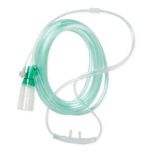 Medline SuperSoft CO2 Nasal Sampling Cannula, Adult, Male Luer, 10' O2 Tubing, 10' CO2 Tubing, Green, Case of 25 thumbnail 3