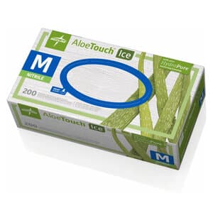 Aloetouch Ice™ Nitrile Exam Gloves, Powder Free, Non-Sterile, Medium, Green, Textured Fingertips, 200/Box thumbnail 9