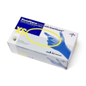 Medline SensiCare Nitrile Examination Gloves, Powder Free, Non-Sterile, X-Small - MED UCH SENSICARE GLOVE XS - Image 1