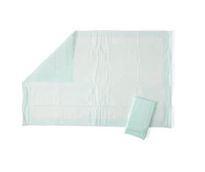 Medline Fluff and Polymer Underpad, 23" x 36", Moderate Absorbency, Green, 150/Case - Underpad Fluff/Polymer Mod Ab - Image 1