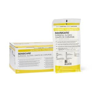 SensiCare® with Aloe Polyisoprene Surgical Gloves, Powder Free, Sterile, Hand-Specific, Size 8.5, White, 25 Pairs/Box thumbnail 10