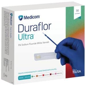 Duraflor Ultra 5% Sodium Fluoride White Varnish, 0.4 mL Unit Dose, Strawberry, Box of 30 - DURAFLOR ULTRA 5% STRAWBERRY VARNISH 0.4ml BX/30 - Image 1