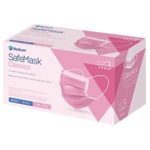 SafeMask® Classics™ Procedure Face Mask, ASTM Level 3, Earloop, Pink, 50/Box, 205316 thumbnail 19