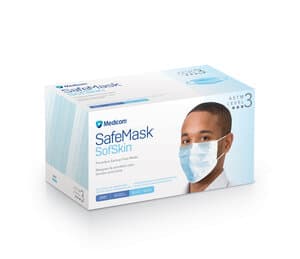 Medicom SafeMask SofSkin Earloop Face Mask, ASTM Level 3, Blue, 50/Box, 2087 thumbnail 19
