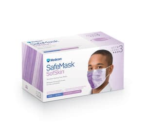 Medicom SafeMask SofSkin Earloop Face Mask, ASTM Level 3, Lavender, 50/Box, 2089 thumbnail 19