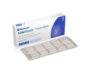 Medicom SafeGauze HemoStat Topical Hemostatic Dressing, 0.75" x 0.75", 4-Ply, Sterile, 20/Box, 4900-STAT thumbnail 10