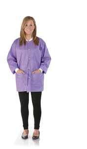 SafeWear Hipster Jacket, Large, Plum Purple, 45 g/m2 SMS, AAMI Level 2, 12/Pk, 8103-C thumbnail 13