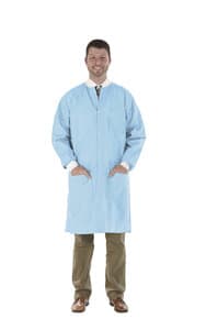 Medicom SafeWear High Performance Lab Coat, Soft Blue, Medium, 12/Bag, 8112-B thumbnail 14