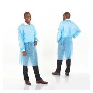 Medicom SafeWear Form-Fit Isolation Gown, Bright Blue, X-Large, Knit Cuffs, Latex-Free, 12/Pkg, 8114-D thumbnail 11