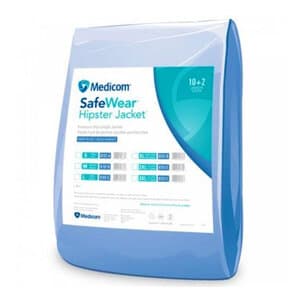 SafeWear Form-Fit Disposable Isolation Gown, Regular, Bright Blue, Latex-Free, 12/Pk, 8114 thumbnail 14