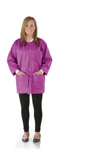 SafeWear Hipster Jacket, Hip Length, Poppy Pink, Large, Pkg/12 - SAFEWEAR HIPSTER JACKET LGE POPPY PINK - Image 1