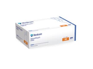 Medicom AssureTouch Ultra Nitrile Medical Examination Gloves, Powder-Free, Non-Sterile, Extra Small, Violet Blue, 200/Box thumbnail 3