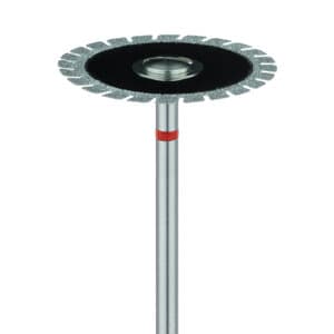 Meisinger #941S-080 Coarse Diamond Disc, Sintered, Double Sided, Right Angle, 8mm Diameter, 0.5mm Thick, 1 Each thumbnail 2