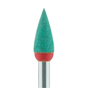 Meisinger Ceramic Polisher, Flame, Coarse, Green/Orange, RA, 4.0 mm, 2/Pkg, 9743G-040-RA-GR/O thumbnail 7