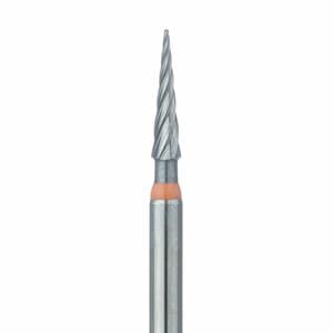 Meisinger Twist Trimming & Finishing Carbide Bur, FG, ET6, Fine, Pointed Taper, 1.4mm Head, 8-12 Flute, 5/Pk, D0134-014-FG thumbnail 9
