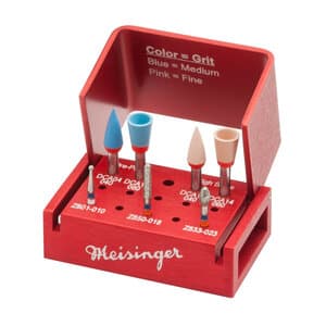 Meisinger LUSTER for Zirconia Intraoral Adjusting and Polishing Kit, 7 Pieces with Bur Block, LUS91 thumbnail 8