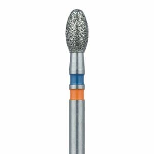 Meisinger Zirconia Diamond Bur, Friction Grip, #833, Football/Egg Shape, Medium Grit, 2.3 mm Head Diameter, 4.2 mm Working Length, 5/Pk, Z833-023-FG thumbnail 7