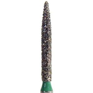 NeoDiamond® Crown/Bridge & Operative Diamond Burs – FG, Flame, Coarse, Green, #863, 1.2 mm Diameter, 10.0 mm Length, 25/Pkg, 1512.10C thumbnail 3