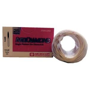 NeoDiamond® FG Diamond Bur, Flame, Coarse, Green Ring, #862 (1516.8C), 1.6 mm Diameter, 8.0 mm Head Length, 25/Pkg thumbnail 3