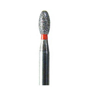 NeoDiamond® FG Diamond Bur, Fine Grit, Football/Egg Shape, #379 (1908F), 1.8 mm Diameter, 3.4 mm Head Length, Friction Grip, Red Ring, 25/Pkg thumbnail 3
