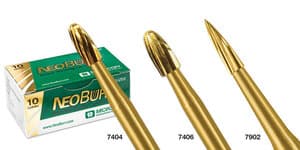 NeoBurr® Trimming and Finishing Carbide Bur, FG, 12-Blade, Round, #7006, 1.8 mm Diameter, 3.7 mm Length, 25/Pkg, NB-7006 thumbnail 3