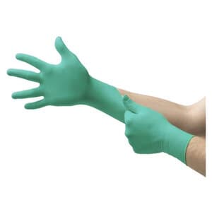 Microflex Neogard Touch 73-737 Neoprene Exam Gloves, Powder-Free, Latex-Free, Non-Sterile, X-Small, Green, 200/Box, 73737060 thumbnail 9