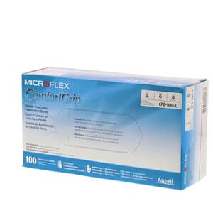 Microflex ComfortGrip CFG-900 Powder-Free Latex Exam Gloves, Large, Natural, Textured, Non-Sterile, 100/Box thumbnail 11