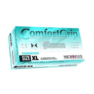 Microflex ComfortGrip CFG-900 Latex Exam Gloves, Powder-Free, Textured, Extra Large, Natural, 100/Box, CFG-900-XL thumbnail 12