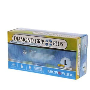 Diamond Grip Plus DGP-350 Latex Exam Gloves, Powder-Free, Textured, Non-Sterile, Large, Natural, 100/Box, DGP-350-L thumbnail 12