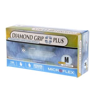 Diamond Grip Plus DGP-350 Powder-Free Latex Exam Gloves, Textured, Medium, Natural, 100/Box, DGP-350-M thumbnail 12