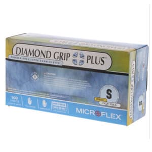 Diamond Grip Plus DGP-350 Latex Exam Gloves, Powder-Free, Textured, Non-Sterile, Small, Natural, 100/Box, DGP-350-S thumbnail 12