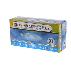 Microflex Diamond Grip Plus DGP-350 Latex Exam Gloves, Powder-Free, Textured, Non-Sterile, Extra Large, Natural, 100/Box, DGP-350-XL thumbnail 12