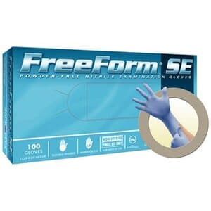 Microflex FreeForm SE Nitrile Exam Gloves, Powder Free, Non-Sterile, Extra Small, Blue, 100/Box, FFS-700-XS thumbnail 8