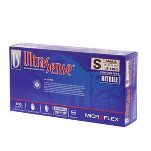UltraSense® Nitrile Exam Gloves, Powder Free, Latex Free, Non-Sterile, Small, Blue, Textured Fingertips, 100/Box, US-220-S thumbnail 11