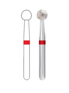 Midwest Multi-Use Diamond Bur, FG #801-029F, Fine Grit, Round, 2.9 mm Diameter, 2.9 mm Length, Friction Grip, 5/Pkg thumbnail 4