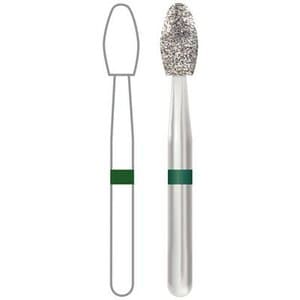 Midwest® Multi-Use Diamond FG #379/023, Coarse Grit, Esthetic Trimming Egg (Football) Shape, Friction Grip, 2.3 mm Diameter, 4.3 mm Length, 5/Pkg, 471428 thumbnail 6