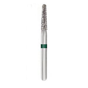 Midwest® Multi-Use Diamond Bur, FGSS, Taper Round End, Coarse, #856/016, 1.6 mm Diameter, 8.0 mm Length, Green Ring, 5/Pkg, 471223 thumbnail 4