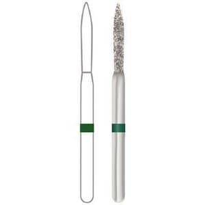 Midwest® Multi-Use Diamond Bur FG, Coarse, Flame, #863/012, 1.2 mm Diameter, 10.0 mm Length, Friction Grip, 5/Pkg, 471518 thumbnail 5