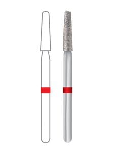 Midwest® #856L/018 Fine Multi-Use Diamond Taper Round Long FG Bur, Friction Grip, 1.8 mm Diameter, 9.0 mm Length, 5/Pkg thumbnail 3