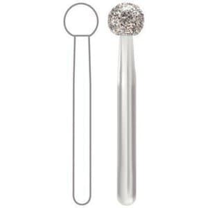 Midwest Multi-Use Diamond Bur, FG Round, Medium Grit, #801/035, 3.5mm Diameter, 3.5mm Length, 5/Pk thumbnail 4