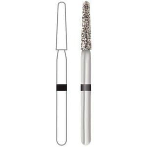 Midwest® Multi-Use Diamond Bur FG #856L-016SC, Super Coarse, Taper Long Round End, 1.6 mm Diameter, 9.0 mm Length, Friction Grip, 5/Pkg thumbnail 5