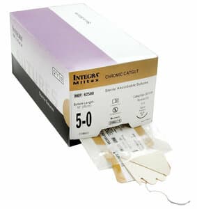 Integra Miltex Chromic Gut Suture, 5-0, 18" Monofilament, C-3 Precision Reverse Cutting 3/8 Circle Needle 13mm, Coated Beige, 12/Box, 62500 thumbnail 9