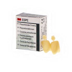 3M™ Preformed Temporary Polycarbonate Crowns, Upper Left Central, Size 103, Pkg/5 - ION POLYCARBONATE CROWNS UPPER LEFT CENT. 103 - Image 1