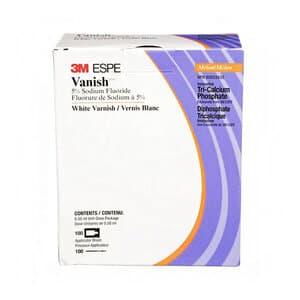 3M Vanish 5% Sodium Fluoride White Varnish with TCP, Melon Flavor, 0.5 mL Unit Dose, 100/Box, 12150L thumbnail 13