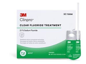 Solventum (3M) Clinpro Clear Fluoride Varnish, 2.1% Sodium Fluoride, Mint Flavor, 0.5 mL Unit Dose, 50/Pk, #7200M thumbnail 7